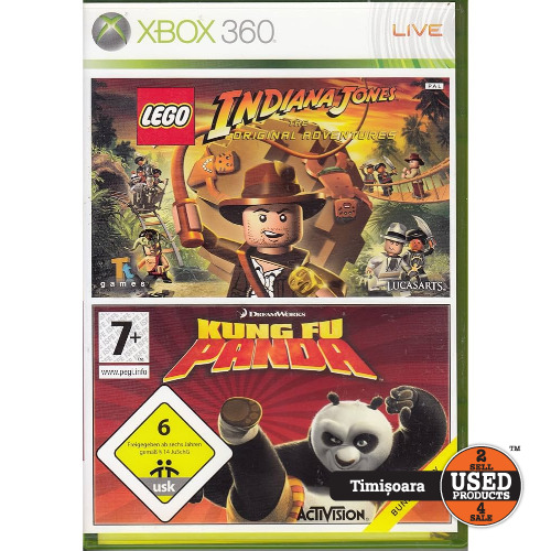 LEGO Indiana Jones The Original Adventures + Kung Fu Panda - Joc Xbox 360