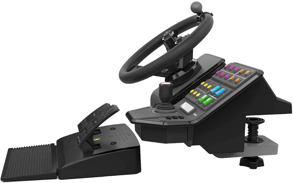 Volan + Pedale + Panou control lateral LOGITECH Farm Simulator Heavy Equipment Bundle, Usb, Compatibil PC - imagine 2