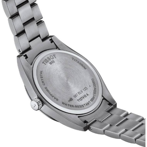 Ceas barbatesc Tissot Gentleman Titanium T127.410.44.081.00, 40mm, Curea si carcasa Titan, 10ATM, Analog - imagine 2
