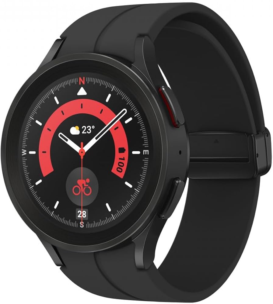 Smartwatch Samsung Galaxy Watch 5 Pro SM-R920, Bluetooth 5.2, Carcasa Titan, 45mm, Waterproof 5ATM, Black Titanium