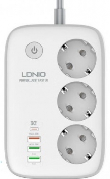 Prelungitor inteligent Tellur, WiFi, 3 prize, 2xUSB 2.4A, 2500W, 10A, 2m, PD30W, QC18W
