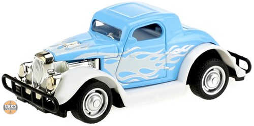 Macheta auto Metal World Toi-Toys City Series Hot Rod, Pullback, diferite modele - imagine 4