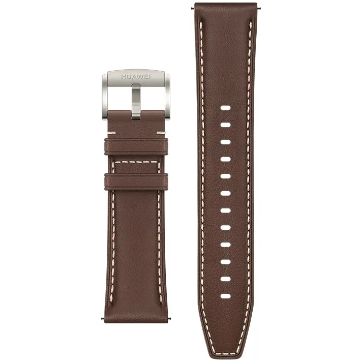 Smartwatch Huawei Watch 4 Pro MDS-AL00 48 mm, e-SIM, LTE, GPS, WiFi, Android/iOS, Aerospace-Grade Titanium Case, Dark Brown Leather Strap - imagine 3