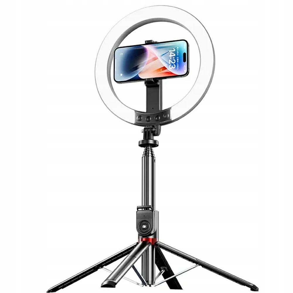 Lampa Circulara USAMS ZB323, Lumina LED, 2.3M, Bluetooth, Negru - imagine 2