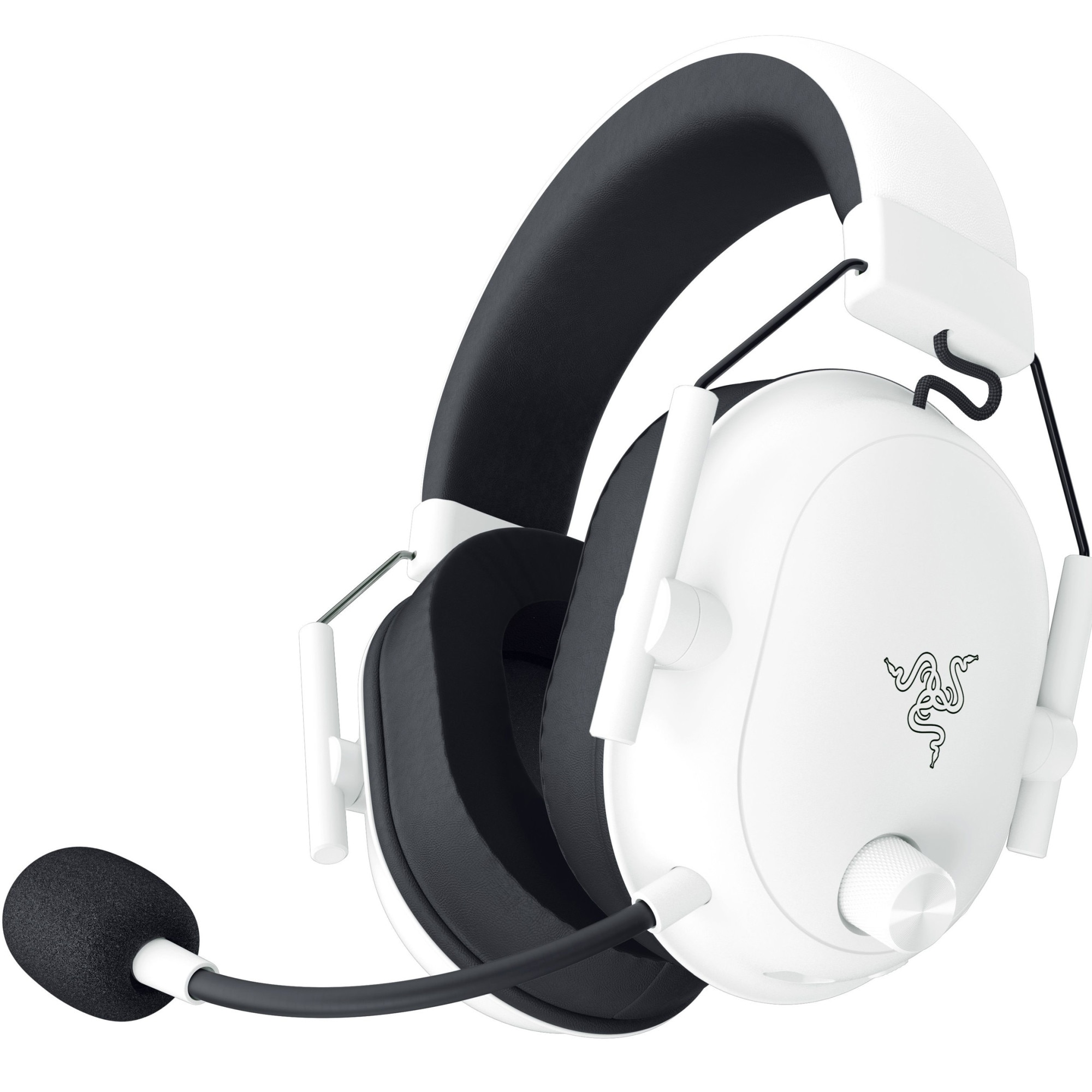 Casti Gaming Wireless Razer Blackshark V2 HyperSpeed, Surround 7.1, Sensibilitate 100 dB, Autonomie baterie pana la 70 ore, Izolare fonica pasiva, Alb