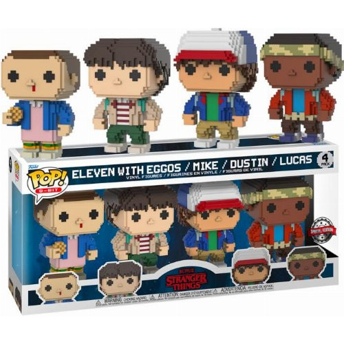 Figurina de vinil Funko POP! Netflix Stranger Things - Eleven with Eggos / Mike / Dustin / Lucas - 4 pack - imagine 2