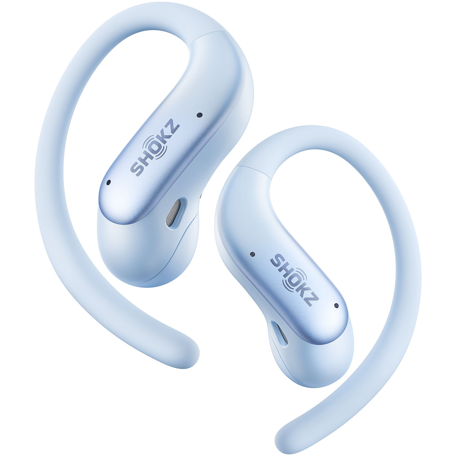 Casti Audio Open Ear SHOKZ OpenFit Air 2, Ultra-Usoare, 36h, Ice Blue