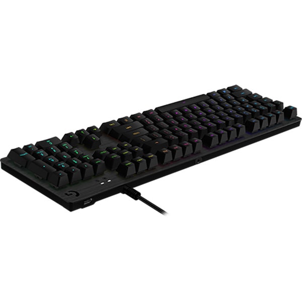 Tastatura Gaming Mecanica Logitech G513 Carbon, Iluminare RGB , Switch GX Blue Clicky, Carcasa Aluminiu, Palmrest Memory Foam, Layout US INT, USB, Negru antracit - imagine 2
