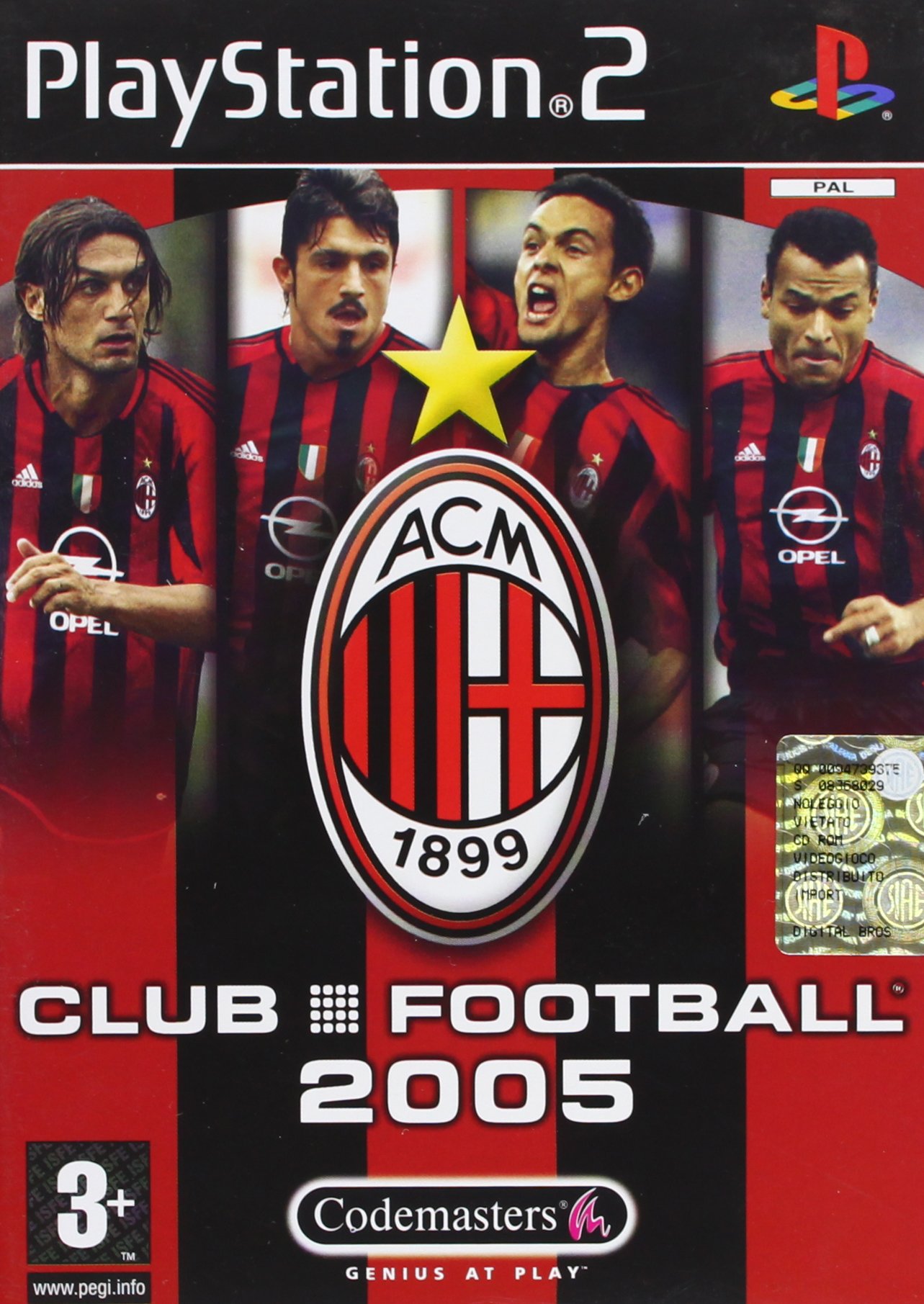 AC Milan Club Football 2005 - Joc PS2 (coperta italiana)