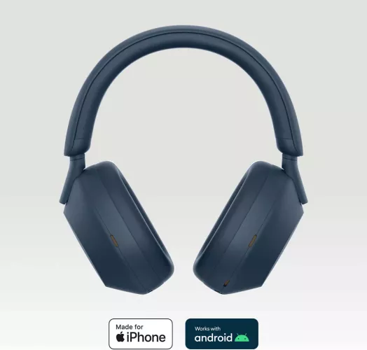 Casti Over-Ear SONY WH-1000XM6, Bluetooth, Over-Ear, Microfon, Noise Cancelling, Midnight Blue - imagine 2