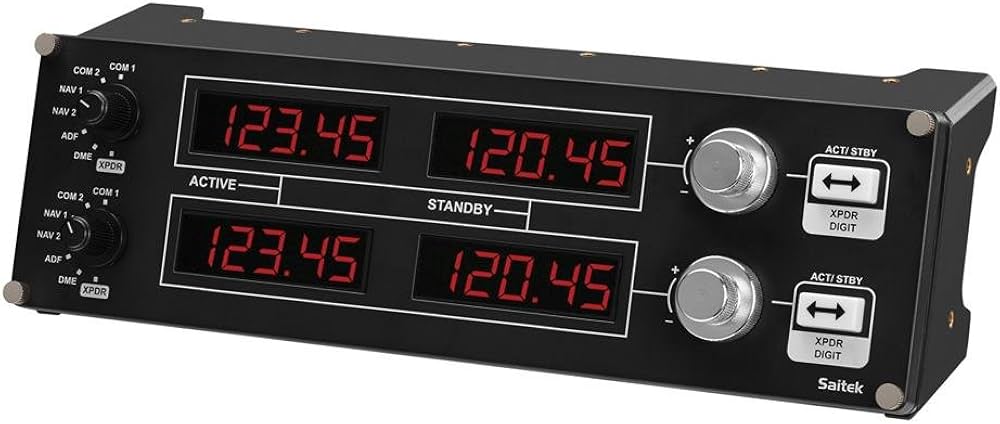 Joystick LOGITECH Flight Radio Panel Professional Simulation Radio Controller - imagine 2