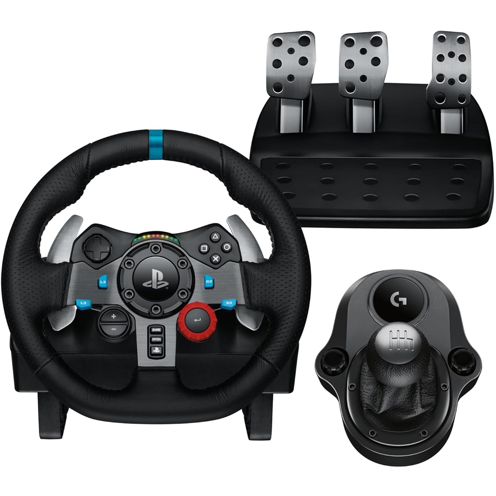 Volan Logitech Driving Force G29 + Schimbator Joystick Logitech Driving Force, PC, PS3, PS4, PS5