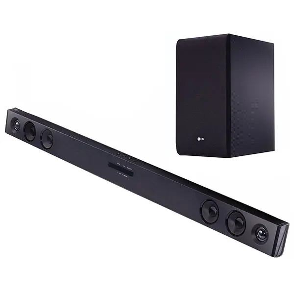 Soundbar LG SJ3, 300W, 2.1, Bluetooth, Subwoofer Wireless, Negru + Telecomanda
