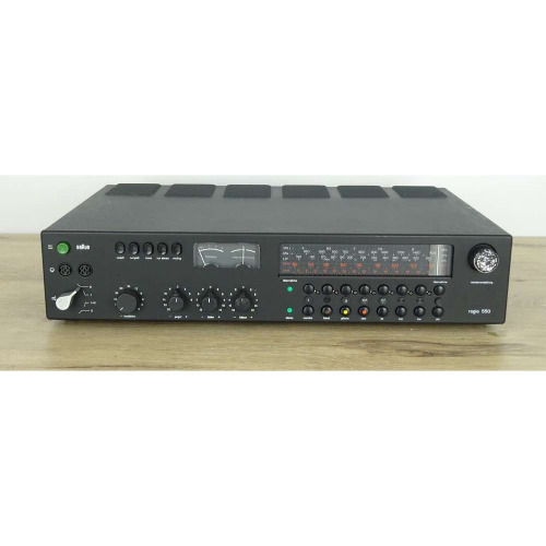 Receiver Stereo Braun Regie Cev 550, 70 W, 4 - 16 Ohmi, 10Hz - 35kHz, 4 Intrari, 5 Iesiri, Negru
