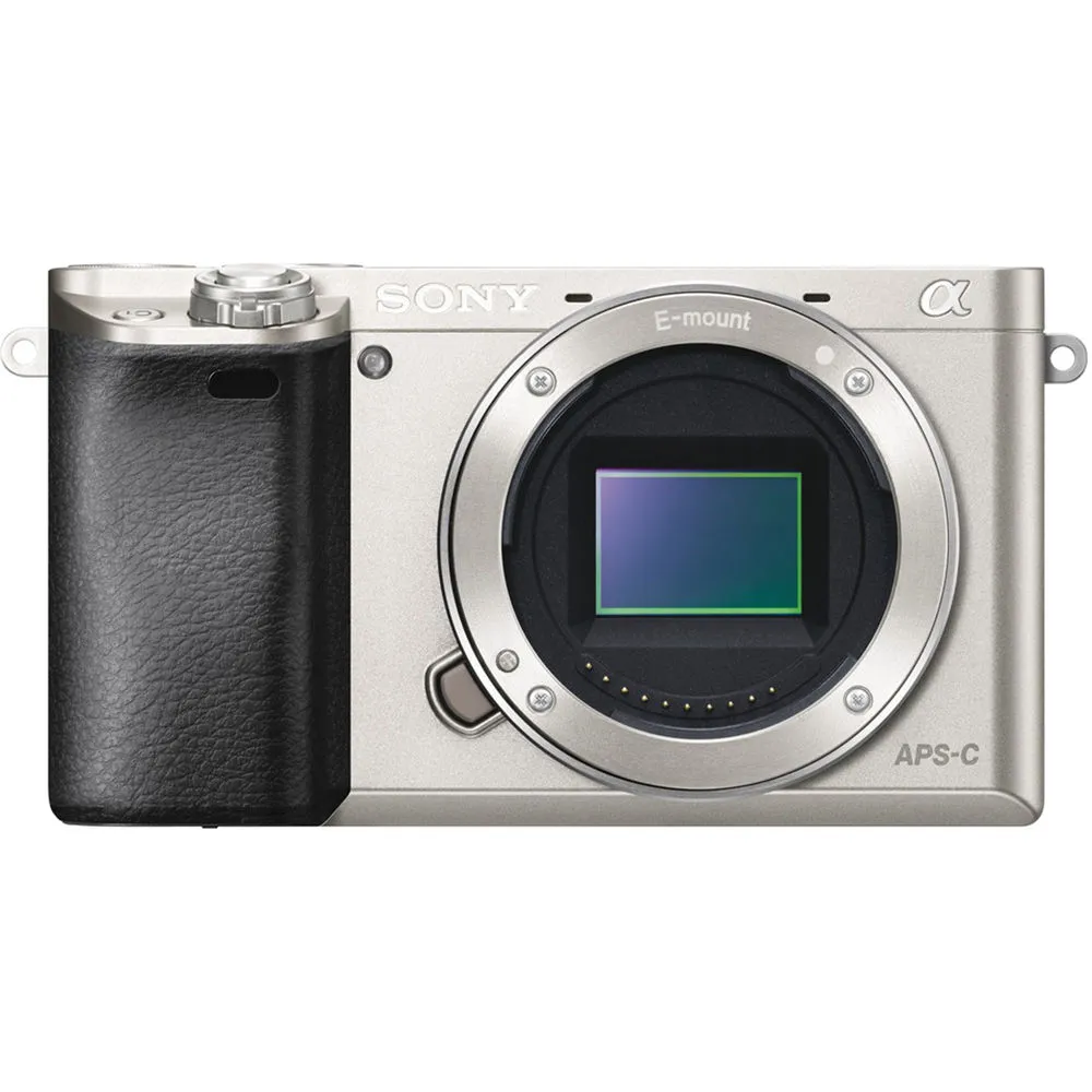 Aparat foto Mirrorless Sony A6000, 24 Mp, APS-C, FHD, Argintiu