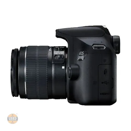 Aparat foto DSLR Canon EOS 2000D, 24.1 Mp, USB, Wi-Fi, GPS, NFC, Mini HDMI, Obiectiv EF-S 18-55mm 1:3.5-5.6 IS II - imagine 3