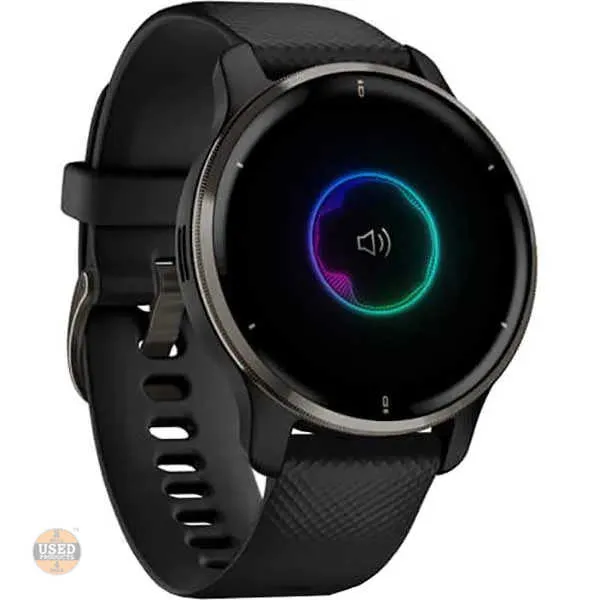 Smartwatch Garmin Venu 2 Plus, 43mm, Bluetooth, Wi-Fi, GPS, 5 ATM, Black - imagine 2