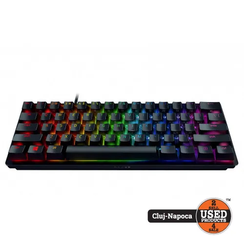 Tastatura gaming mecanica Razer Huntsman Mini, RGB, Purple Switch, QWERTY, Black - imagine 3