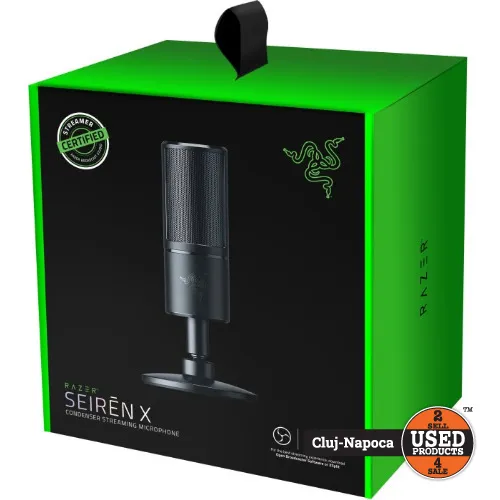 Microfon gaming Razer Seiren X, Cardioid, Streaming, 16OHm, USB, Black - imagine 2