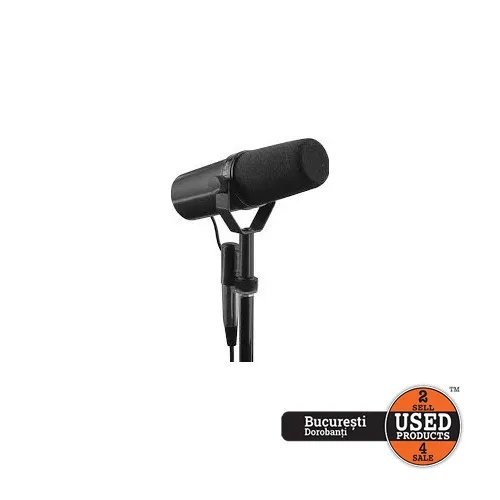 Microfon cu fir Condensator Shure SM7B, XLR, Cardioid, 50 Hz - 20 kHz, 150 Ohmi, Negru - imagine 2