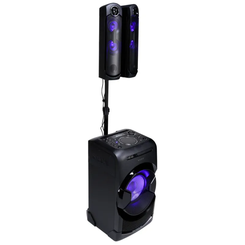 Sistem audio SONY MHC-GT4D, Bluetooth, NFC, USB, CD, DJ Effects, Mega BASS, Party music, Iluminare LED, Telecomanda, Negru - imagine 2