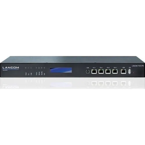 Router Lancom 7100 VPN, 4 ports, 10/100/1000 Mbit/s Ethernet 1 port - USB 2.0 1 port -ISDN, Accelerator Hardware VPN, 100/200 site-uri. - imagine 2