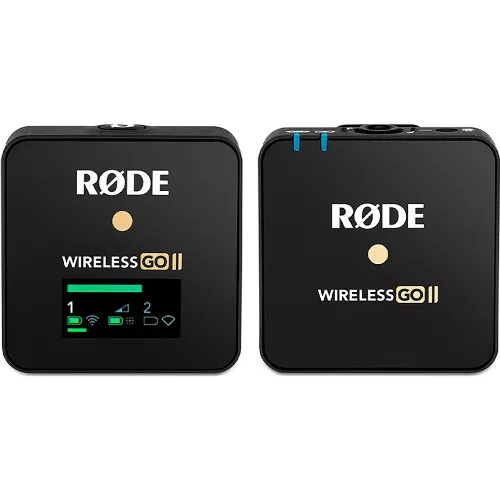 Sistem Microfon Wireless Dual Digital Rode Wireless GO II, 2 Transmitatoare, Negru - imagine 2