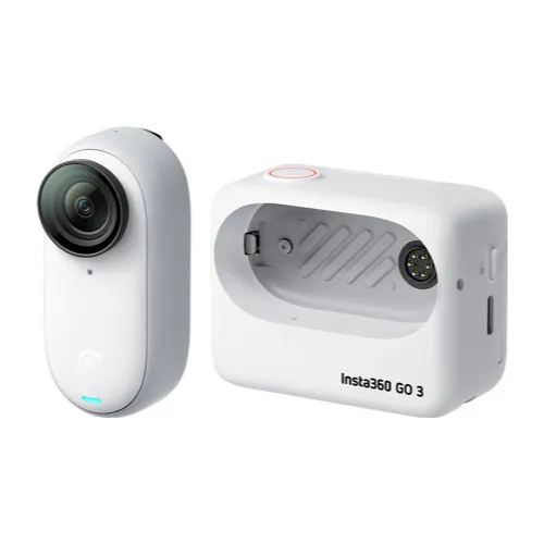 Camera video sport Insta360 GO 3, 64 Gb, 2.7K 30fps, AI Powered Editing, Rezistenta la umiditate 0.5 ATM, Magnetic Mount, Voice Control 2.0, Pivot Stand, Bluetooth, Wi-Fi, USB-C, White - imagine 3