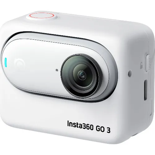 Camera video sport Insta360 GO 3, 64 Gb, 2.7K 30fps, AI Powered Editing, Rezistenta la umiditate 0.5 ATM, Magnetic Mount, Voice Control 2.0, Pivot Stand, Bluetooth, Wi-Fi, USB-C, White - imagine 2