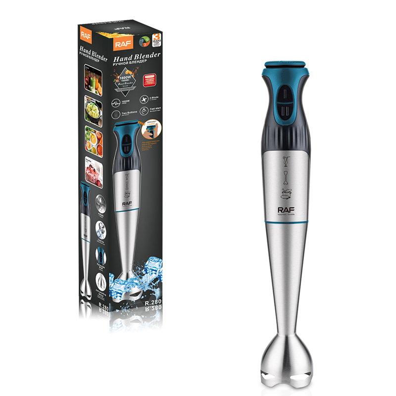 RAF R.280 Mixer Vertical tip Blender, 1600W, Otel Inoxidabil, 16.000 RPM, Argintiu