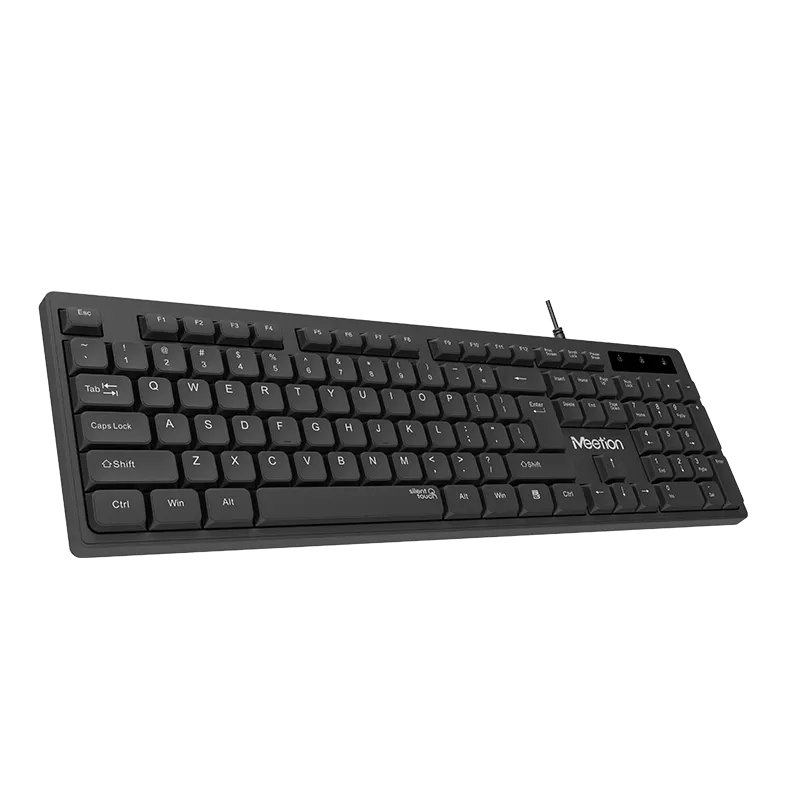 Tastatura cu fir Meetion K300, USB, Layout US QWERTY, Cablu 1.5m, Windows, Mac, Negru
