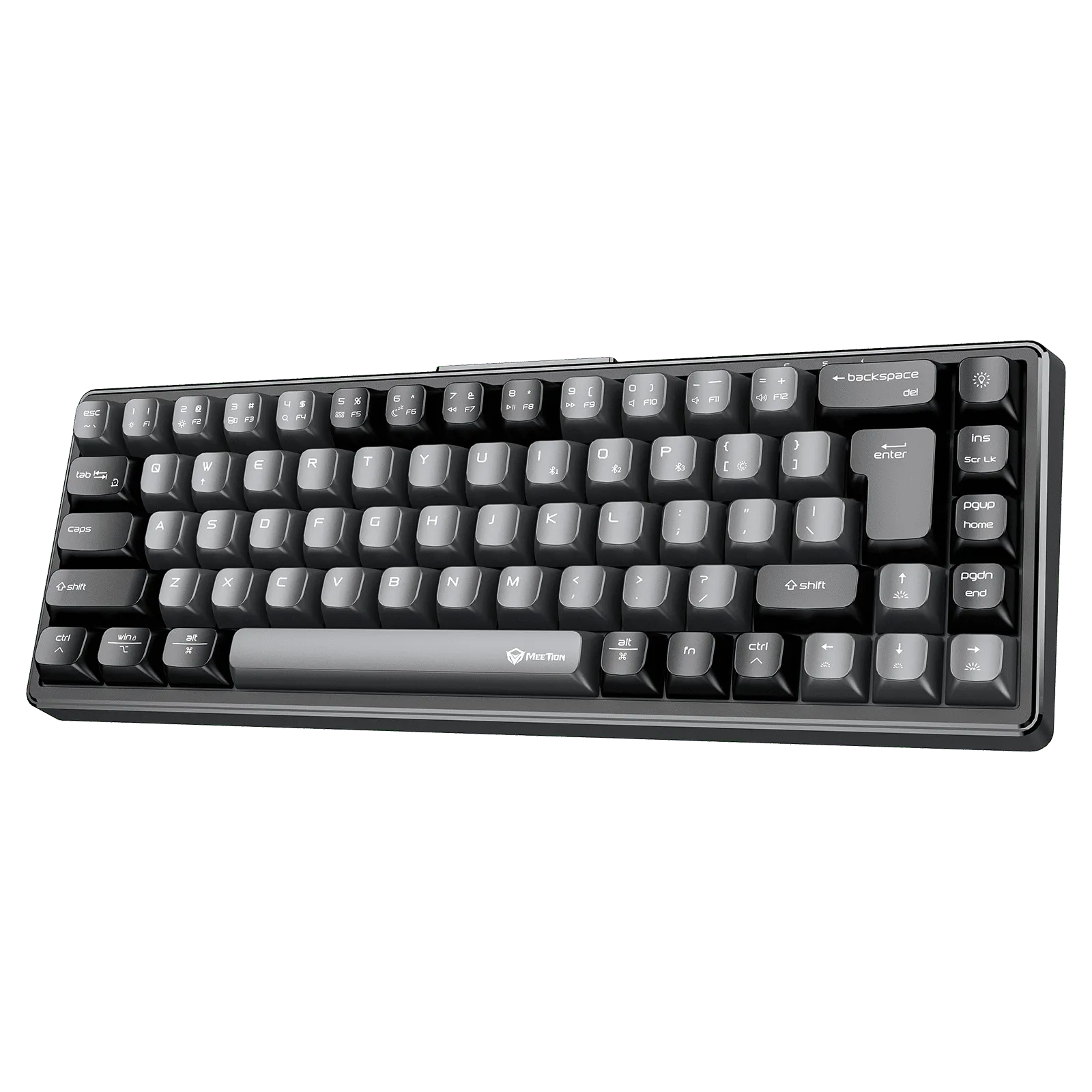 Tastatura Gaming mecanica Meetion MK12, cu fir / Bluetooth, Iluminata, Layout US QWERTY, Negru - imagine 2