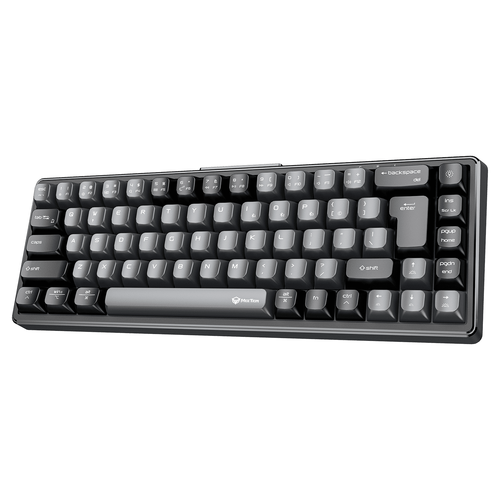 Meetion MK12 Tastatura Mecanica de Gaming cu Fir + 2.4G + Bluetooth, Negru, Layout US QWERTY
