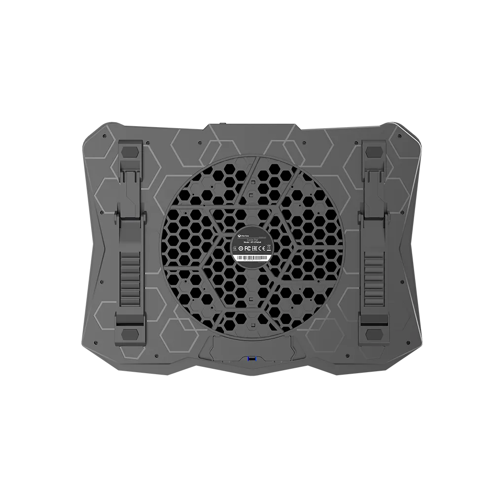 Cooler Laptop Meetion CP4040, USB, Iluminat LED, Control Fan XXXL, Inclinare 6.5-45 grade, pentru Laptop 9-17 inch, negru - imagine 3