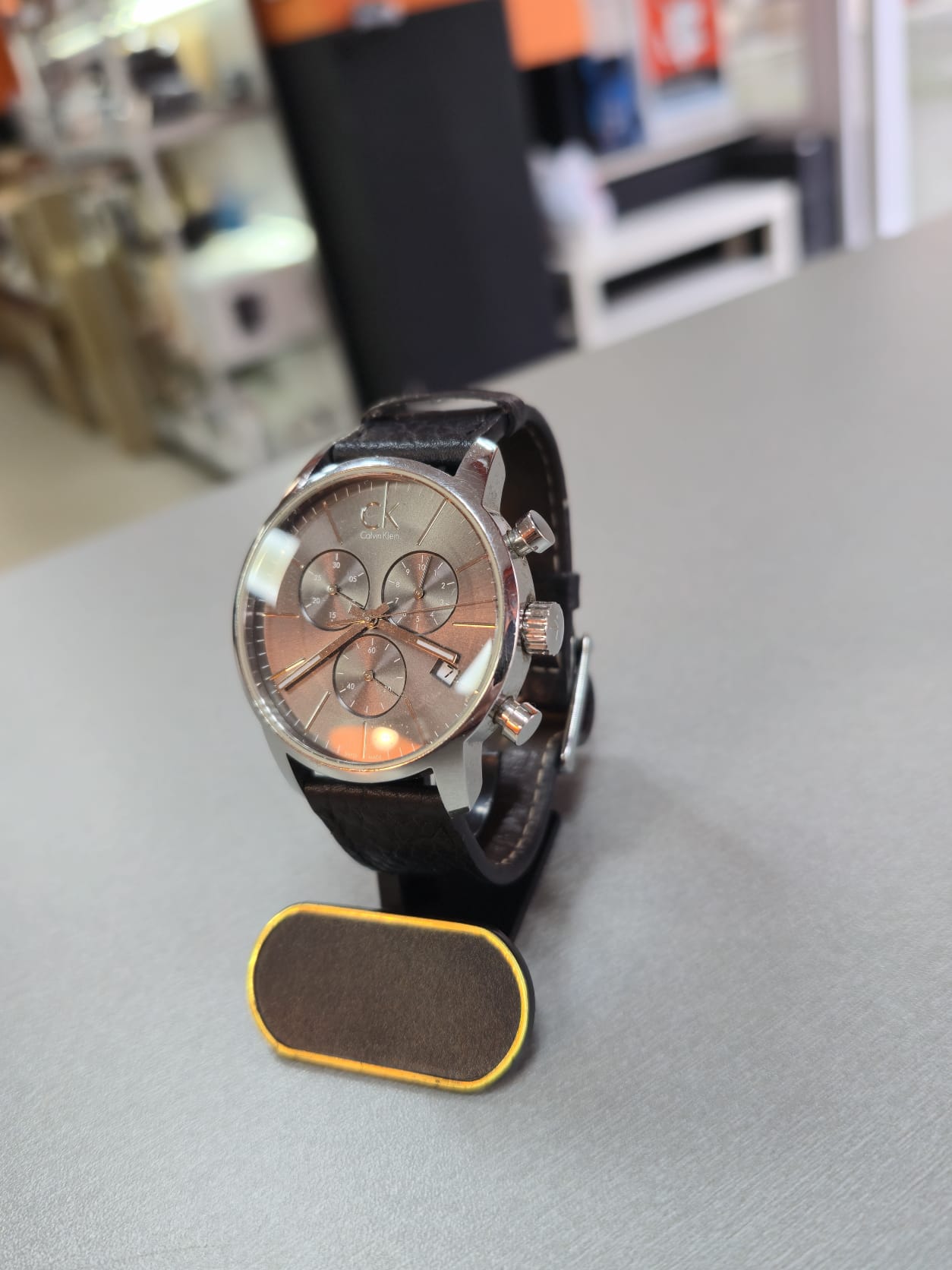 Ceas barbatesc Calvin Klein K2G-27, 43mm, Carcasa Otel inxoidabil, Curea piele, Analog, Quart