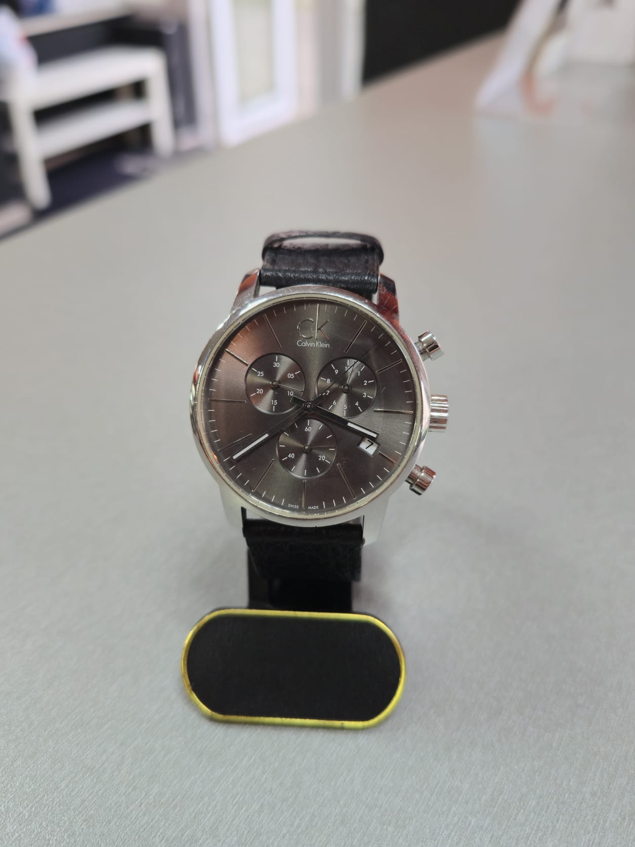 Ceas barbatesc Calvin Klein K2G-27, 43mm, Carcasa Otel inxoidabil, Curea piele, Analog, Quart - imagine 2