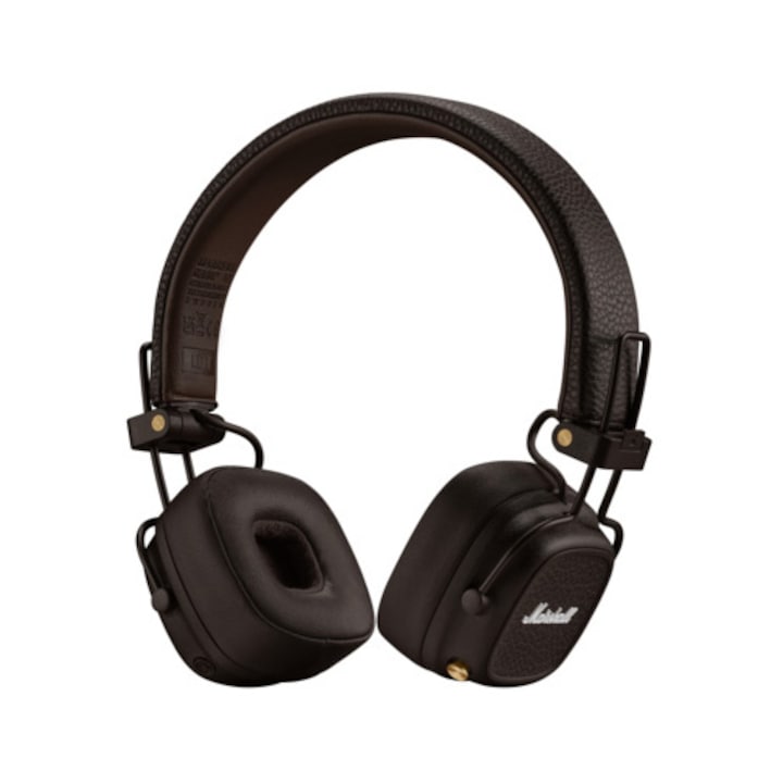 Casti audio Wireless Marshall Major V, Wireless, Microfon, Bluetooth, USB-C, Incarcare Wireless, Negru - imagine 2