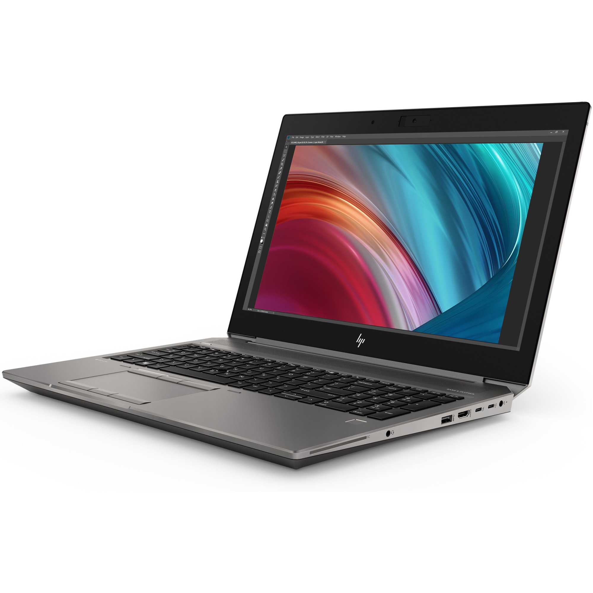 Laptop Workstation HP Zbook 15 G6 15.6 Inch FHD, Intel i7 9850H, 32 Gb RAM DDR4, SSD 1 Tb, nVidia Quadro T1000 4 Gb, USB, USB-C, HDMI, Ethernet, Gri - imagine 2