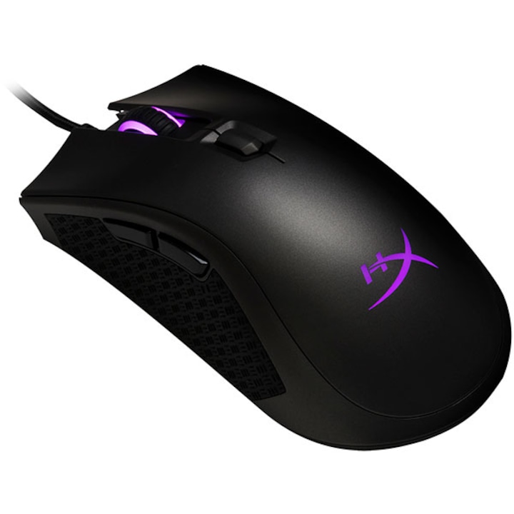 Mouse Gaming cu Fir HyperX Pulsefire FPS Pro, Senzor Optic Pixart 3389, 16000 DPI, Iluminare RGB, 6 Butoane Programabile, USB, Gri