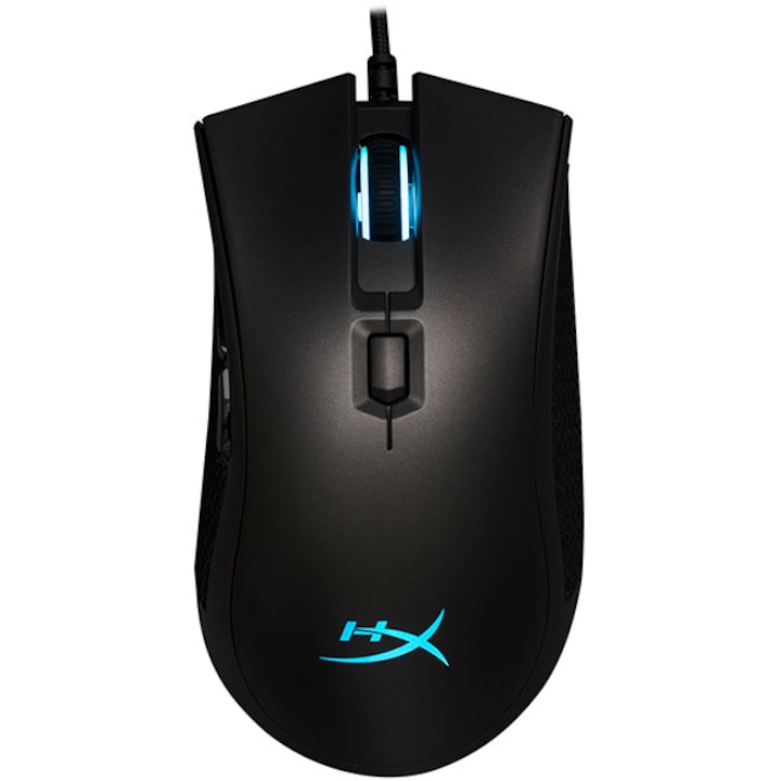 Mouse Gaming cu Fir HyperX Pulsefire FPS Pro, Senzor Optic Pixart 3389, 16000 DPI, Iluminare RGB, 6 Butoane Programabile, USB, Gri - imagine 2