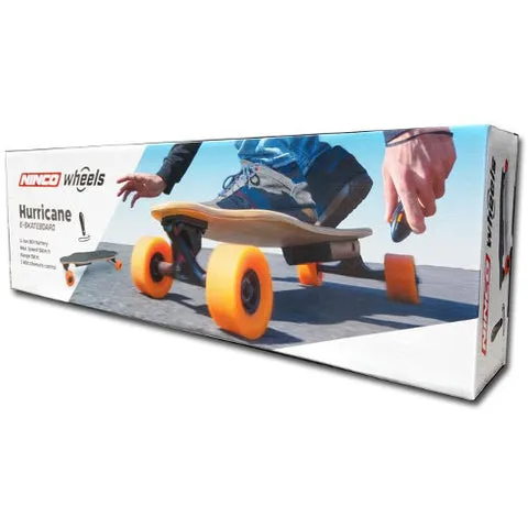 Skateboard electric Ninco Wheels Hurricane, Placa 70 x 22 Cm, Baterie Li-Ion 36V, Max. 100 Kg, Viteza max 15 km/h, Telecomanda, 9 Kg, Roti PU 7 Cm, Timp incarcare 1.5 ore - imagine 2