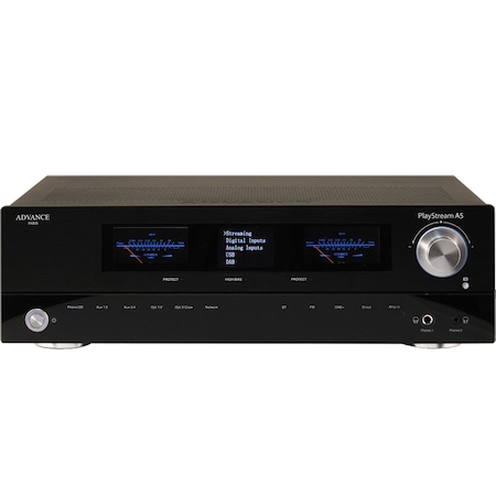 Amplificator Integrat ADVANCE Paris Play Stream A5, DAC, Streamer, Phono, 2x80W, Telecomanda, Negru
