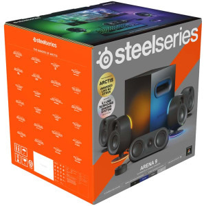 Sistem Surround 5.1 Gaming SteelSeries Arena 9, RGB, Negru - imagine 3