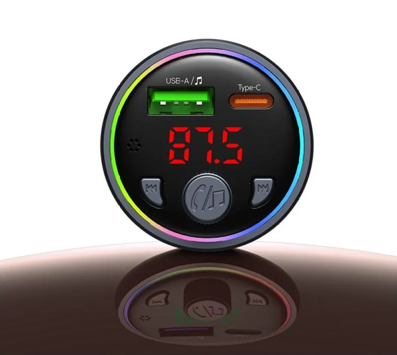 Modulator FM USAMS CC328, Bluetooth, Display Digital, USB-A, USB-C, Negru - imagine 2