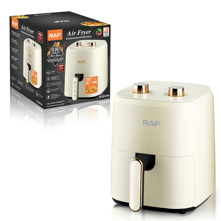 Friteuza Cu Aer Cald RAF R.5237B, 3L, 1300W, Negru (Produs NOU!) - Garantie 24 LUNI