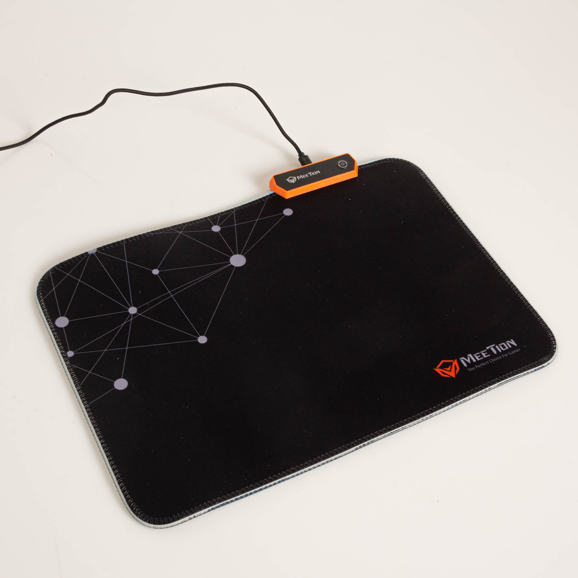 Mousepad Gaming Meetion PD120 cu Iluminare RGB, 355x265, Negru
