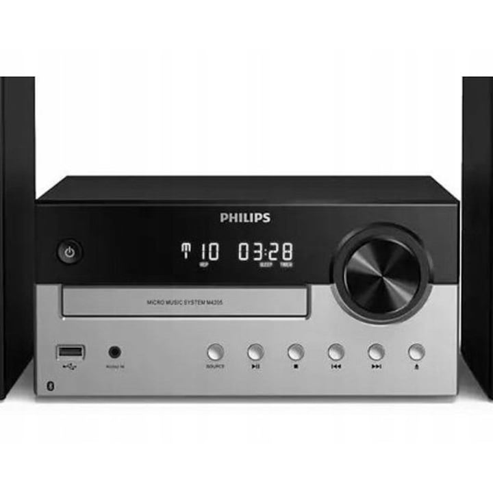 Microsistem audio Philips TAM4205/12, 60W RMS, Bluetooth, CD/USB/Radio FM, negru - imagine 2