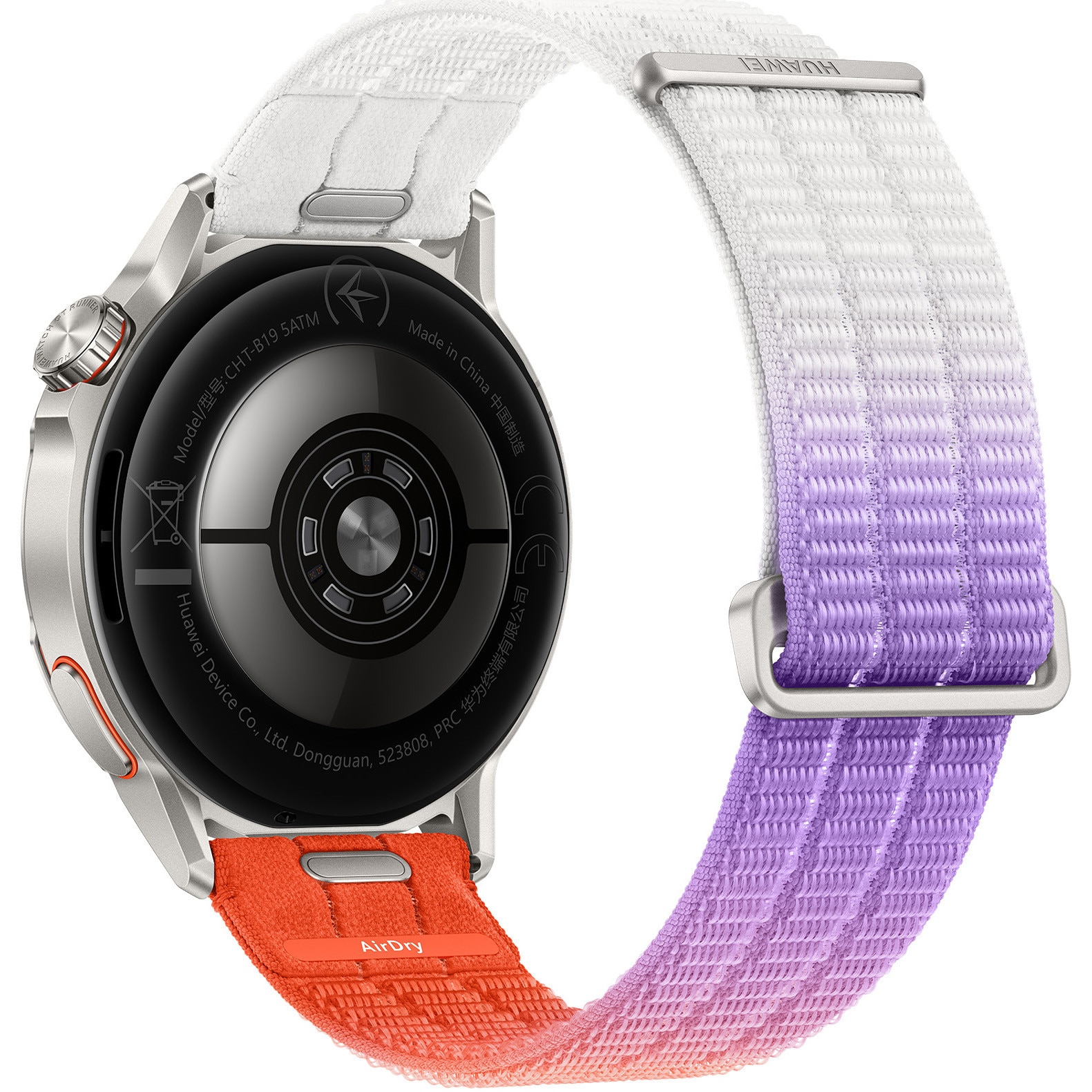 Smartwatch Huawei Watch GT Runner 2, Dawn Orange, Titanium Alloy Case, Gradient Orange AirDry Woven Strap, AMOLED, iOS, Android, 5ATM - imagine 3