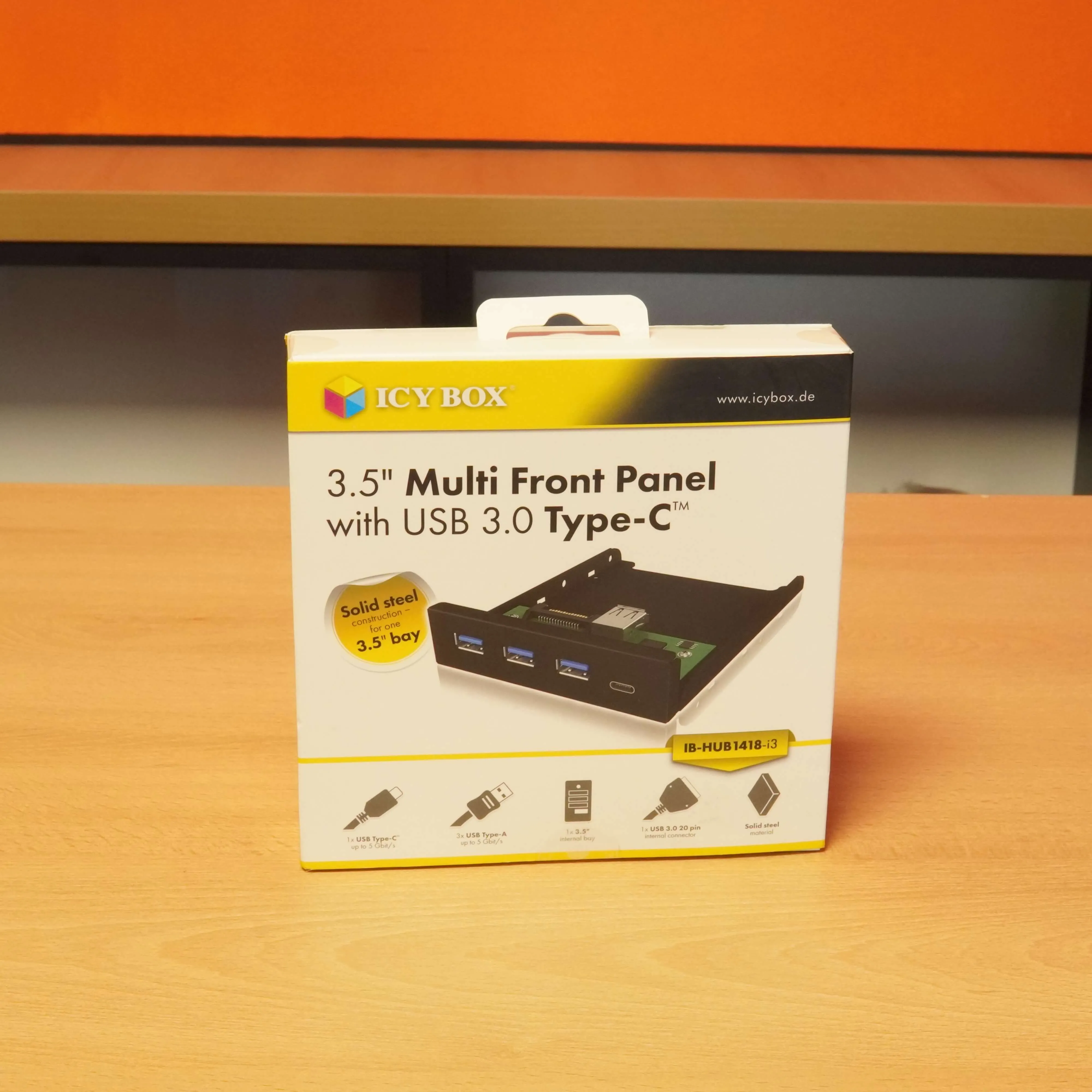 Icy Box 3.5' Multi Front Panel, USB 3.0, Type-C, Negru - imagine 2