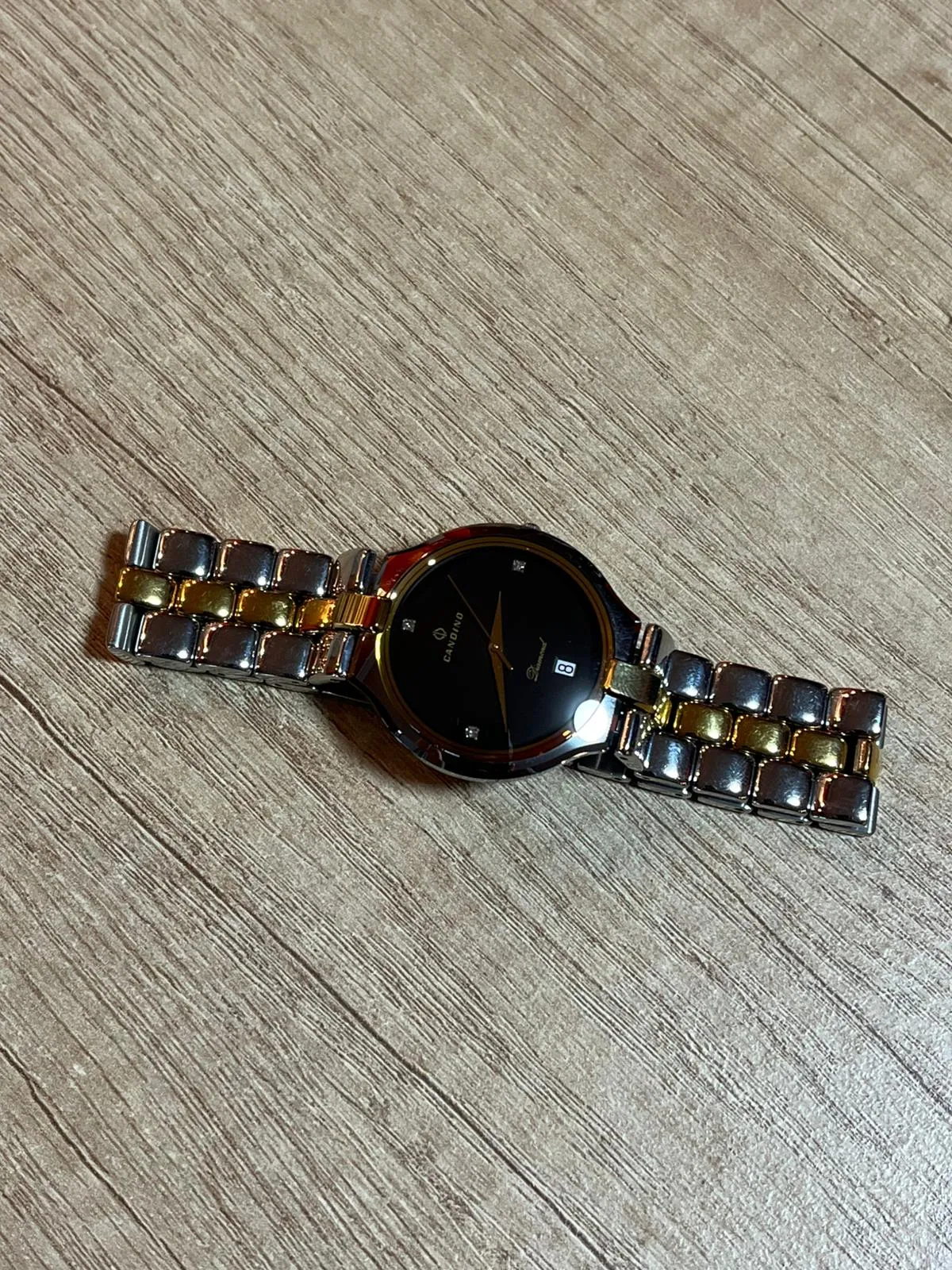 Ceas Candino Diamond 2365.0.0.81, Swiss Made, Quartz, Sapphire Crystal, Calendar Data, Silver-Gold - imagine 3